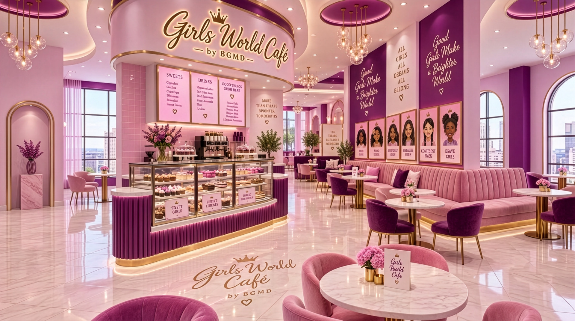Girls World Café concept image